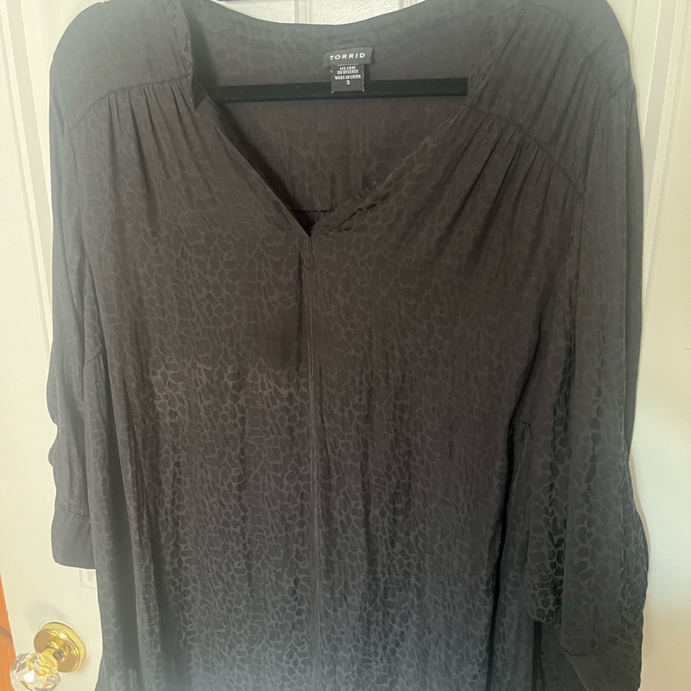 Torrid Gray Blouse